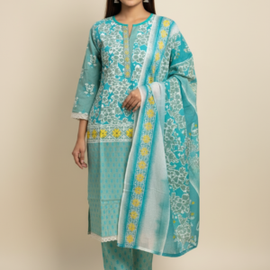 Elegance in Every Stitch - Premium Designer 3-Piece Dress