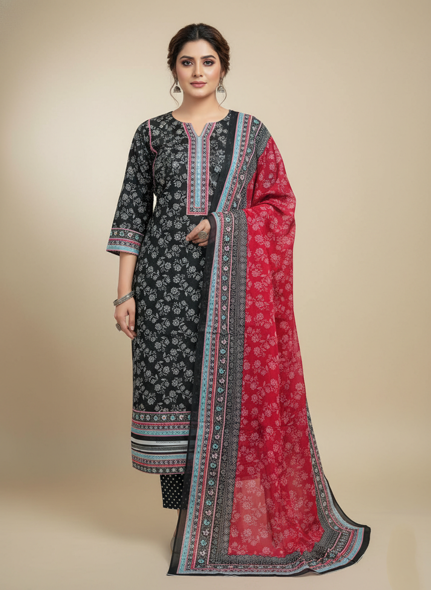 Elegant Lawn Cotton 3-Piece Set
