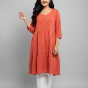 Women’s Crepe Cotton Frock - Comfort Meets Style