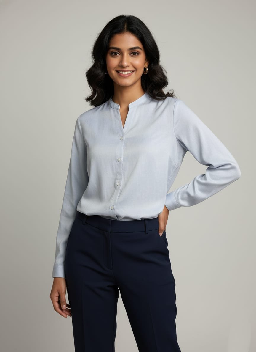 Classic Viscose Long Shirt Top