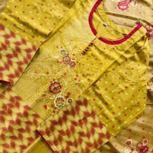 Olive Elegance – Aarong Inspired Stitched Three Piece