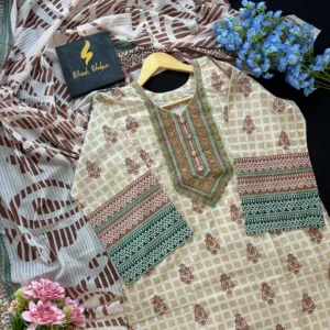 ভিসকোস কটন Full Stitched 3-Piece