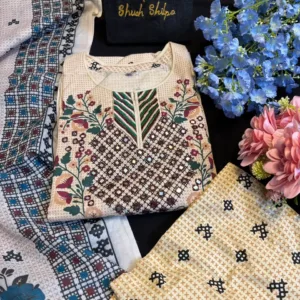BM01 – Aarong-Inspired Embroidered Cotton 3-Piece