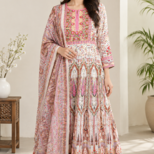 Dubai Silk Anarkali Gown