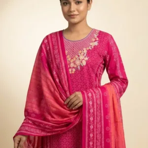 HP01-Pure Cotton Embroidered Three-Piece